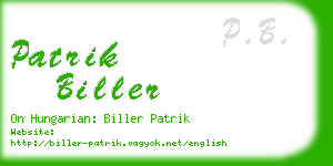 patrik biller business card